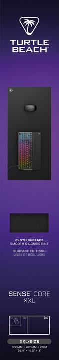 Actual product image Turtle Beach Sense Core XXL gaming mouse pad black (XXL)