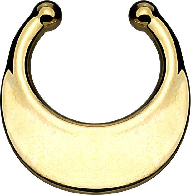Image du produit Star Piercing Fake Septum mit runder platte vergoldet
