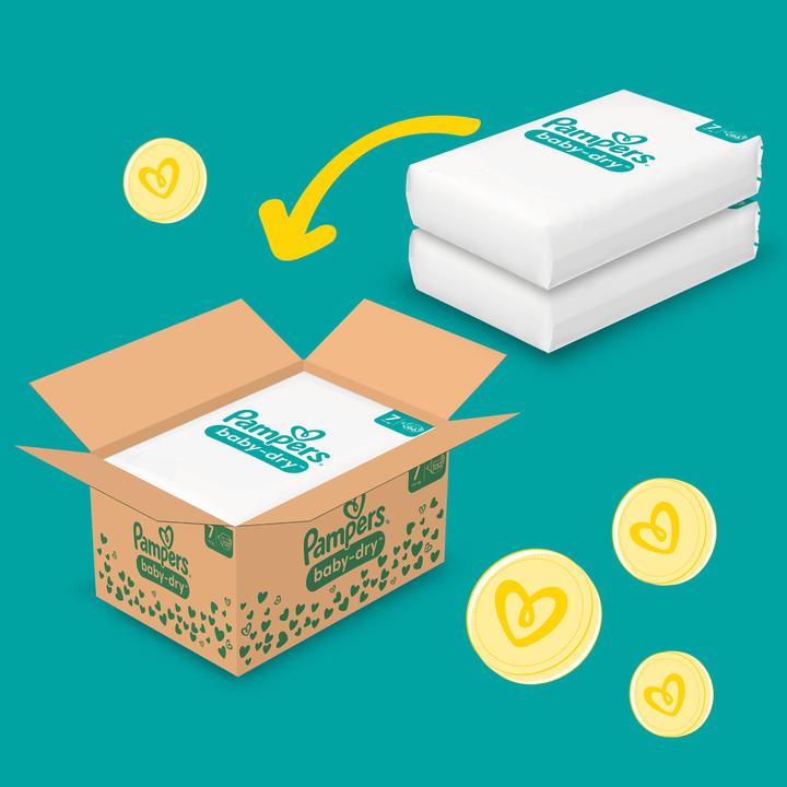Produktbild Pampers Baby-Dry (Gr. 7, Monatsbox, 132 Stück)