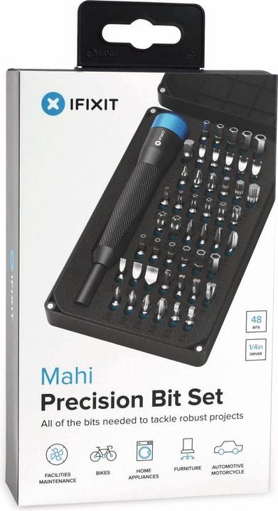 Actual product image iFixit Mahi Precision Bit Set (2, 3, 4, 5, 6, 7, 3/16, TR35, T TR 27, T TR 15, 5/32, T TR 20, 8 mm ∙ TR10, TR40 ∙ 1/4, PZ 3 ∙ 4, PH 3 ∙ PZ 1, T TR 25, 7/32, T TR 30, PH0, 1/8, 8 mm ∙ 2, 3 ∙ 1, 9/64 ∙ 4, PH1, PH2, PZ2)