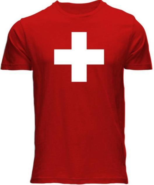 CreaDiva T-Shirt Schweizerkreuz unisex M (M)
