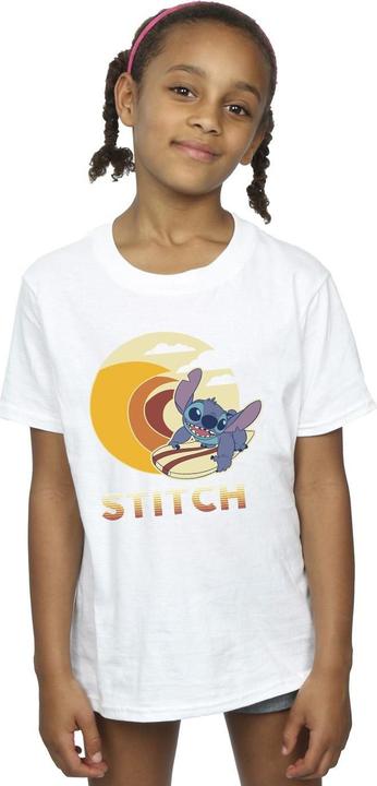 Actual product image Disney Girls Lilo & Stitch Summer Waves Cotton T-Shirt (104)