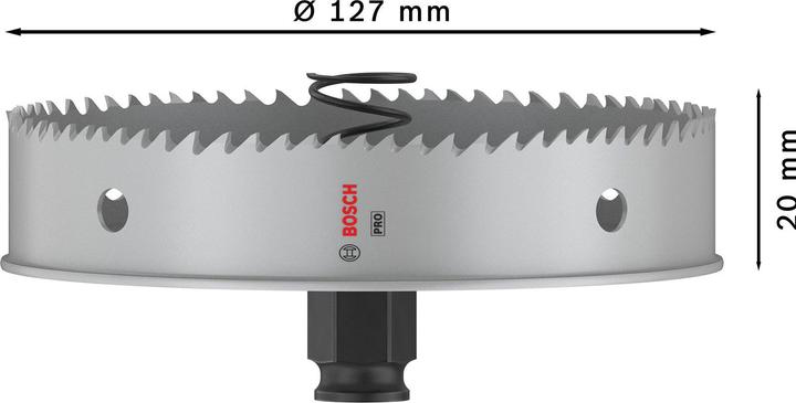 Actual product image Bosch Professional Zubehör PRO Sheet Metal PC Plus hole saw, 127 mm (127 millimetres)