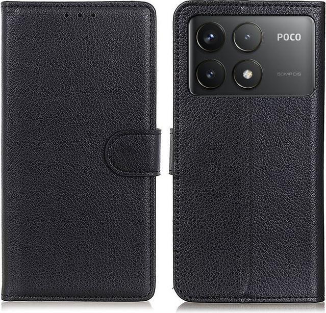 Actual product image MU Classic Litchi Leather Bookcover Series (Xiaomi Poco F6 Pro)