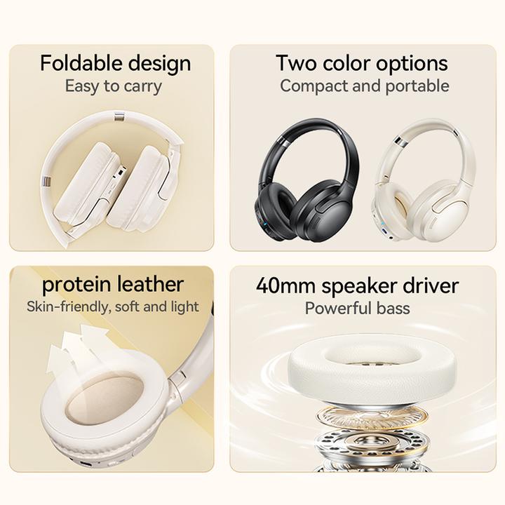 Produktbild Wekome Bluetooth V5.3 ANC Kabellose On-Ear-Kopfhörer (ANC, 8 h, Kabellos)