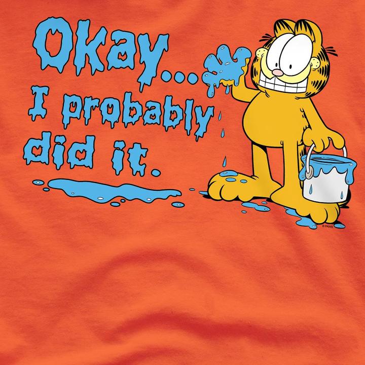 Actual product image Garfield Mens I Probably Did It T-Shirt (3XL)