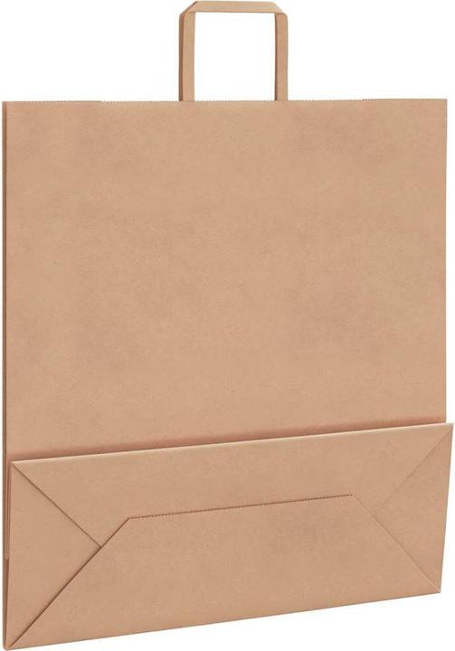 Produktbild VidaXL Kraftpapiertüten 50 Stk. mit Henkel Braun 45x17x48 cm Papiertüte (Geschenktüte, 50 x)