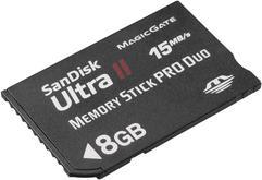 Produktbild SanDisk Ultra II Memory Stick Pro DUO 8GB (1 GB, Memory Stick Duo)