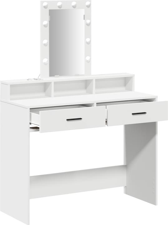 Image du produit VidaXL Coiffeuse Blanc MDF 100 x 41 x 140 cm Coiffeuse