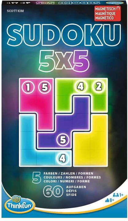 Produktbild Ravensburger ThinkFun - 76634 - Sudoku 5x5 - Das magnetische Reise-Knobelspiel. Perfekt für die Reise und als (Deutsch, Italienisch, Französisch)
