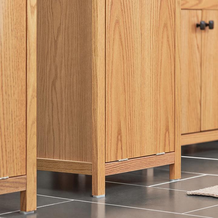 Actual product image SoBuy Narrow bathroom cabinet with laundry bag