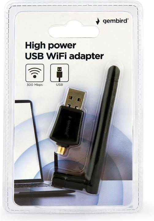 Immagine prodotto Gembird WNP-UA300P-02 Adattatore WiFi USB ad alta potenza 300 Mbps WNP-UA300P-02 (USB)