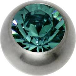 Image du produit Bijouteria 1.2mm Titane élément de piercing (Cristallin, Titane)