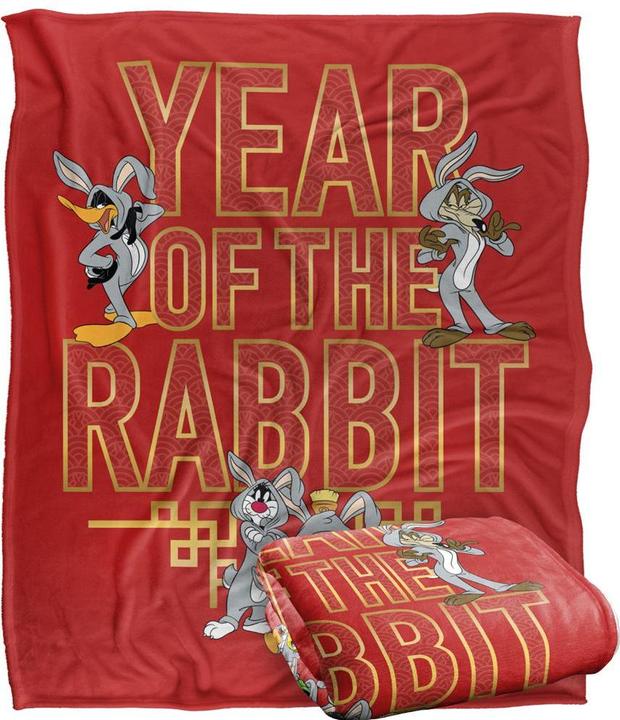 Actual product image Looney Tunes Year Of The Rabbit Chinese New Year Blanket (152 x 127 cm)