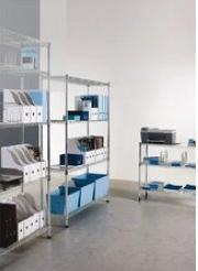 Actual product image Alba Reol chrome stål med 5 hylder large (120 x 35 x 200 cm)