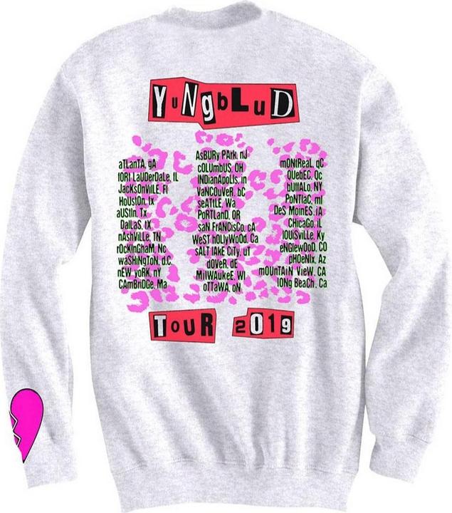 Image du produit Yungblud Sweatshirt unisexe adulte Tour avec impression dos et manches (S)