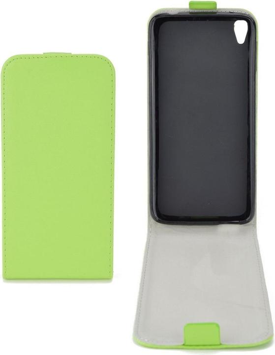 Produktbild König Design Flip Schutz Handy Hülle Alcatel Idol 3 (5.5) Grün Leder Imitat Slim Flex Schale