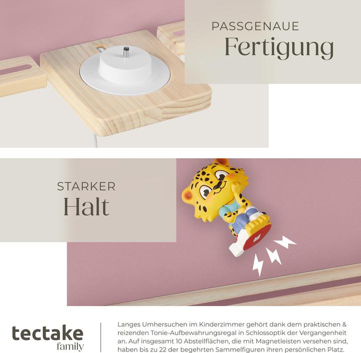 Image du produit tectake Étagère murale MyLittleStory Princess Castle, jusqu'à 22 Tonies