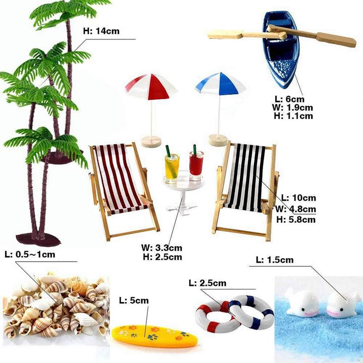 Immagine prodotto I Am Creative Accessori da spiaggia decorativi in miniatura