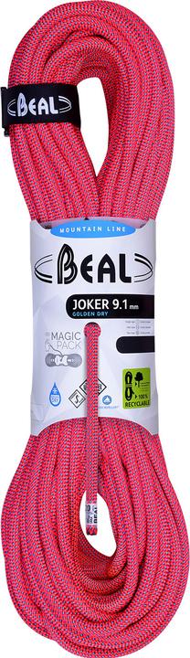 Actual product image Beal Joker Unicore 9.1 Golden Dry climbing rope (80 m)