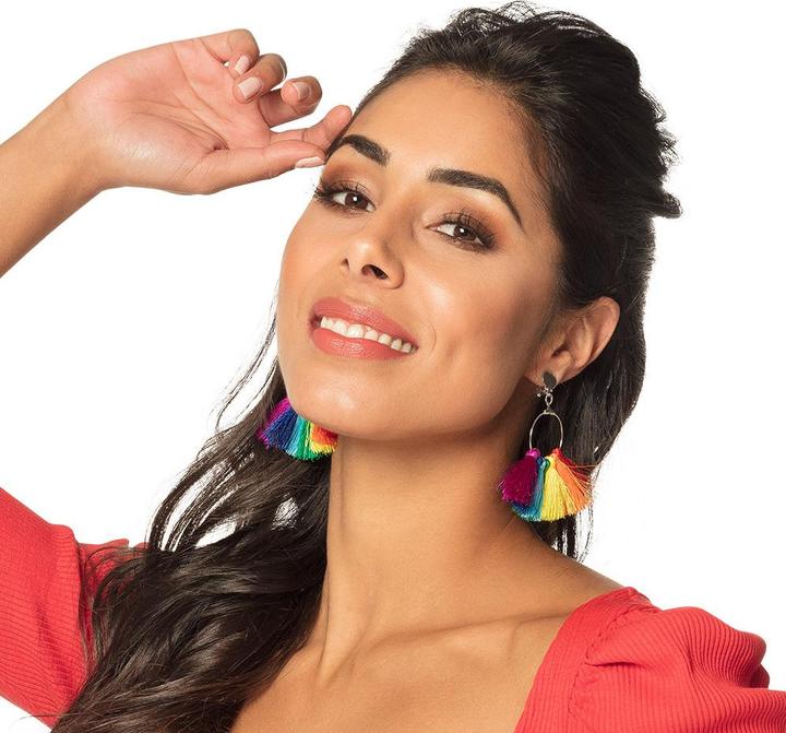Immagine prodotto Magni Fermagli per orecchie con nappe Arcobaleno (Taglia unica)
