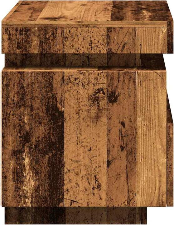 Immagine prodotto VidaXL Comodino con luci LED in legno antico 40x39x48,5 cm