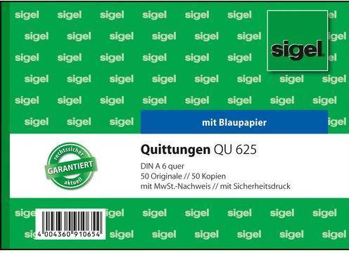 Actual product image Sigel Receipt pad DIN A6 landscape not carbonless 2 carbon copies 2x50 sheets. (50 x)