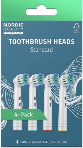 Immagine prodotto Nordic 2270009 testina dello spazzolino 4 pezzi Blu, Bianco (4 x)