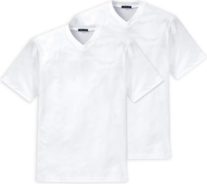 Produktbild Schiesser 2er - Pack Herren American T- Shirts mit V-Ausschnitt, 100% Baumwolle (S)