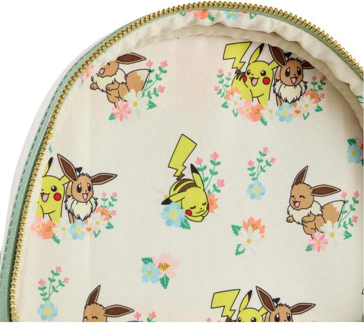 Actual product image Loungefly Pokemon by Mini Rucksack Pikachu & Eevee Floral