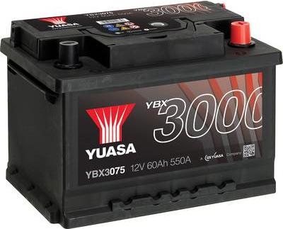 Produktbild Yuasa SMF YBX3075 Autobatterie 60 Ah T1 Zellanlegung 0 (12 V, 60 Ah, 550 A)