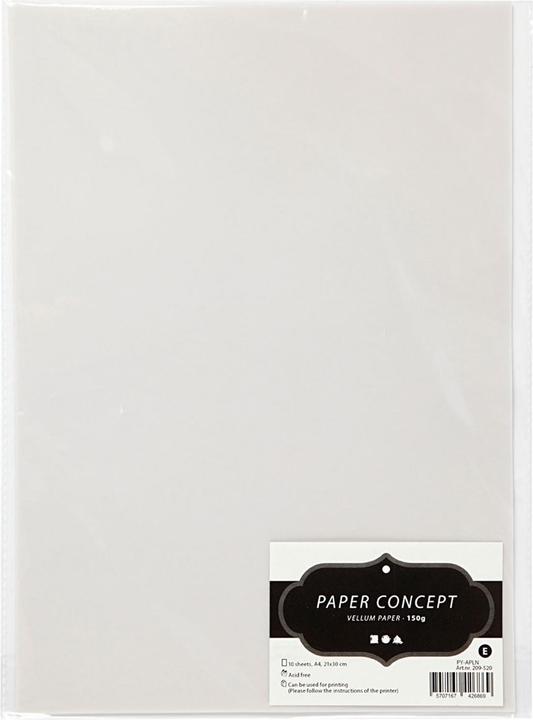 Produktbild Creativ Company Vellum Papier Off-white, A4 150 gr, 10 Vellen (150 g/m², 10 x)