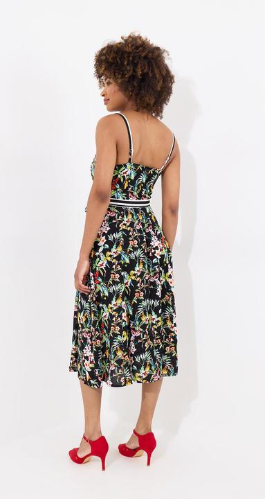 Produktbild Joe Browns Tropical Print Tie Waist Contrast Strap Knee-Length Dress (16)