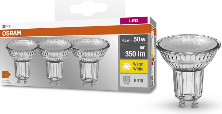 Actual product image Osram Led Base Par16 (GU10, 4.30 W, 350 lm, 3 x, F)