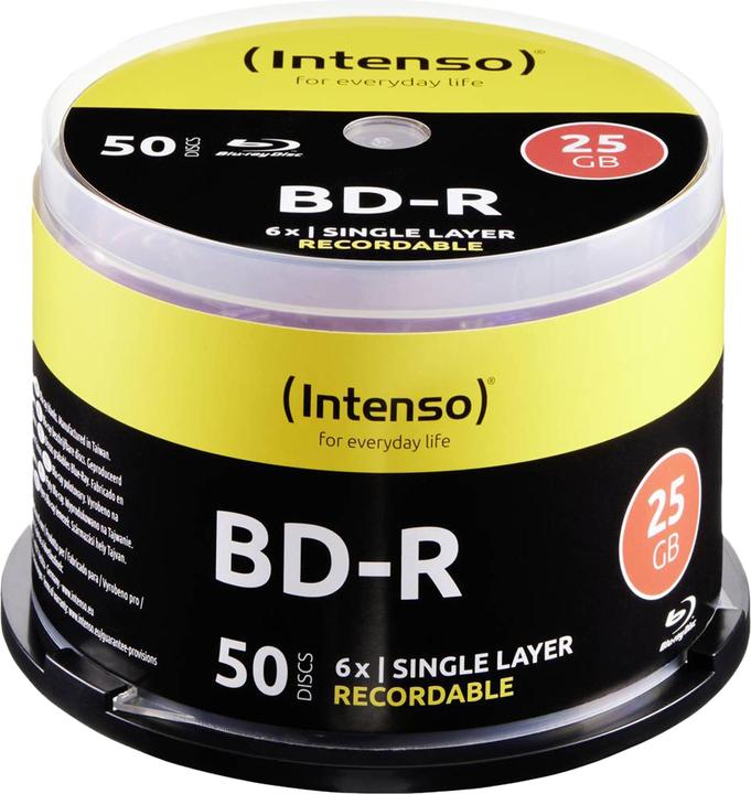 Intenso 1x50 BD-R 25GB 6x Speed, Cakebox (50 x)