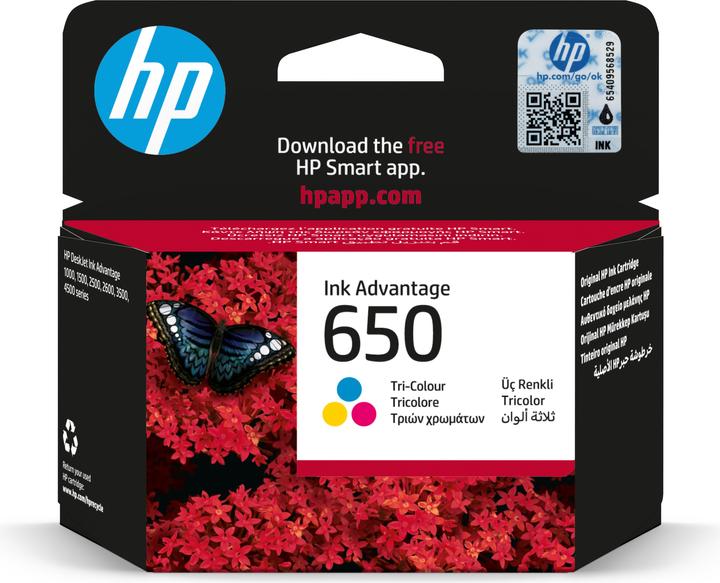 Actual product image HP 650 Tri-color Ink Cartridge (Color)
