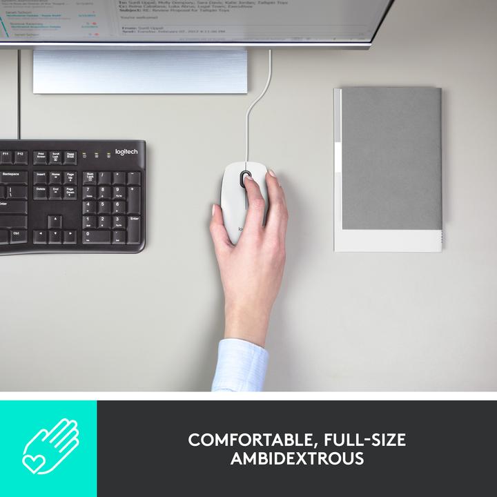 Productafbeelding Logitech MUIS M100 - WIT - WIT (Bedraad)