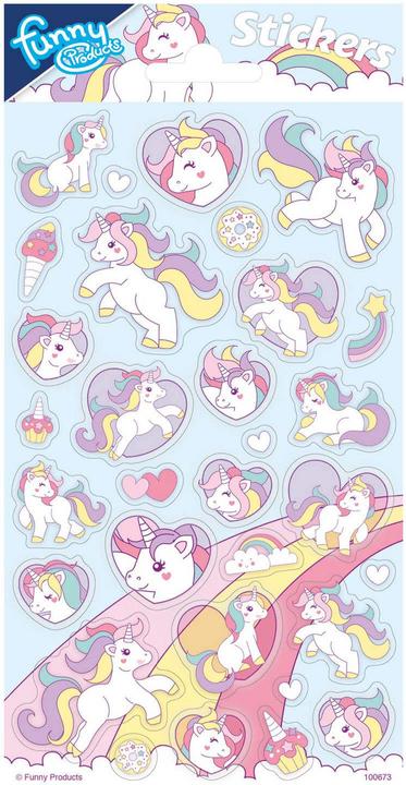 Totum Feuille d'autocollants Licorne