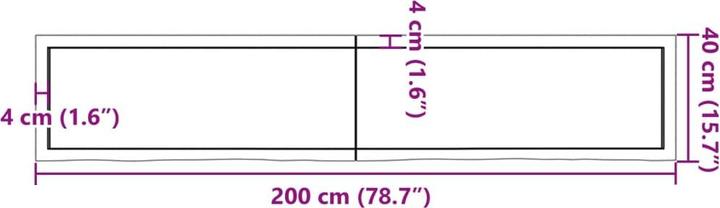 Actual product image VidaXL Saba (200 x 40 x 6 cm)