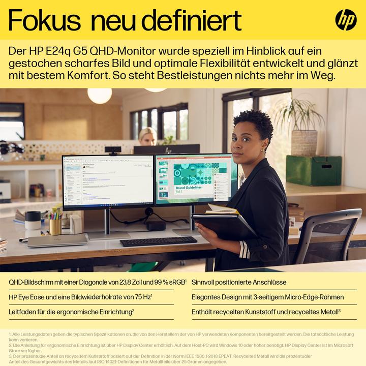 Produktbild HP E24q G5 (2560 x 1440 Pixel, 23.80")