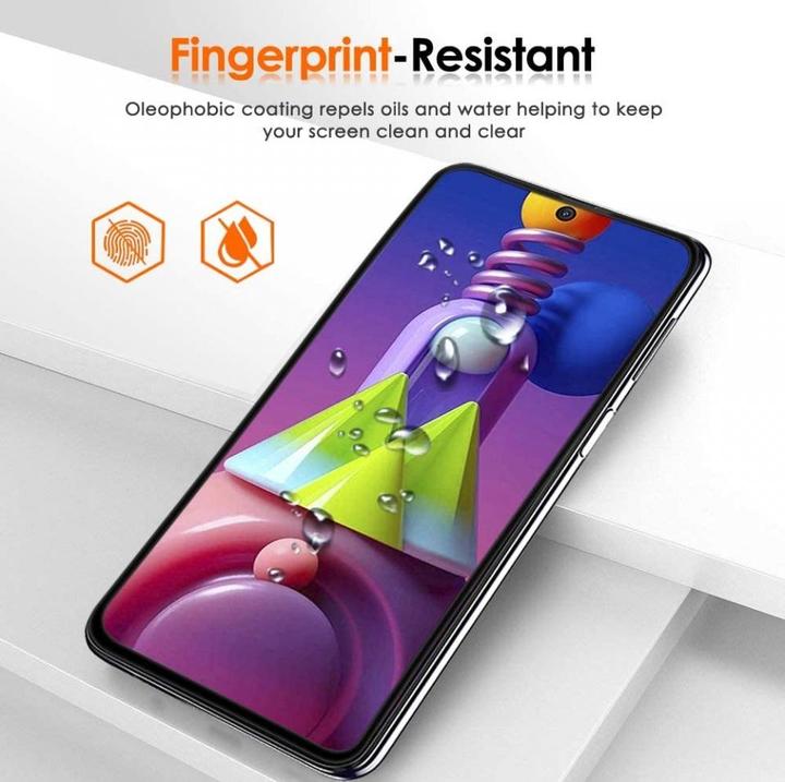 Produktbild Screenguard Samsung Galaxy M51 Full Screen Panzerglas Schutzfolie 2.5D 9H (1 Stück, Samsung Galaxy M51)