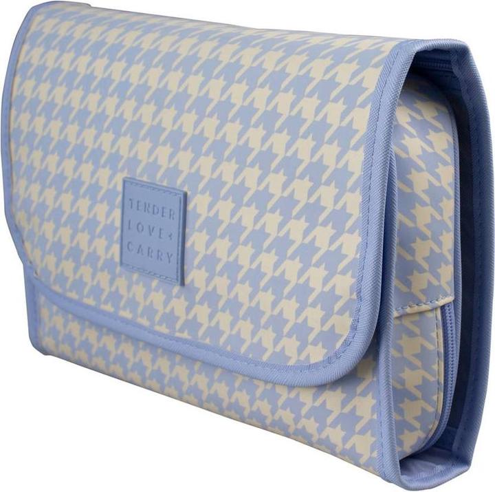 Actual product image Tender Love + Carry Blue Cream Houndstooth - Rollup