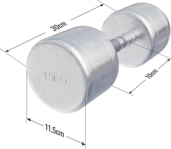 Image du produit Gorilla Sports Haltères courts en chrome (2 x 15 kg)
