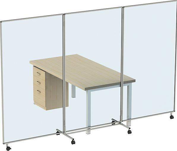 Immagine prodotto Carto Parete pieghevole mobile, in vetro acrilico, con 3 pannelli, alt. x largh. x