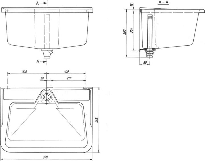 Produktbild Diaqua Waschbecken Wega (500 mm, 700 mm)