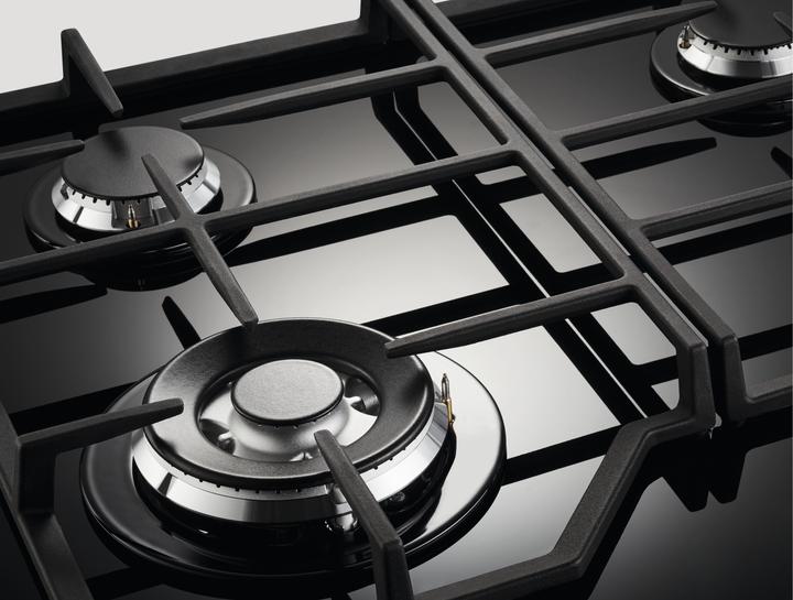 Produktbild Electrolux EGM6343YAK Schwarzes Einbau-Gaskochfeld 4 Kochstellen