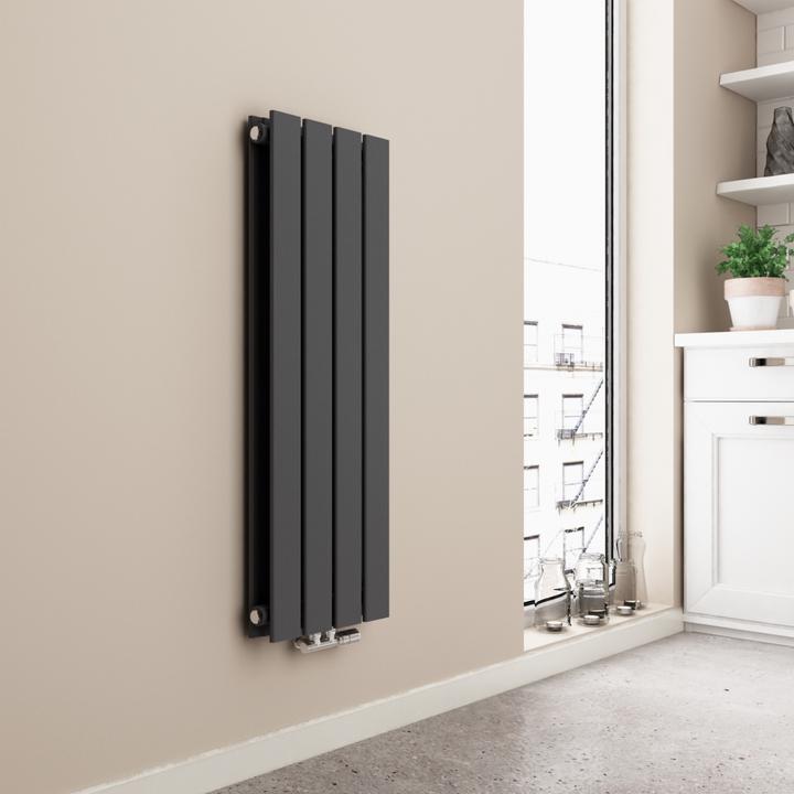 Image du produit Emke Radiateur à Eau Chaude, Radiateur Plat Connexion Centrale, Anthracite 90x30cm 446W Double Couch (446 W)