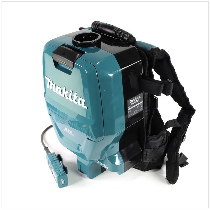 Produktbild Makita DVC 260 36V Akku Rucksack Staubsauger (2x 18V) Brushless mit 2x 3,0 Ah Akku und Ladegerät (Rückenstaubsauger)