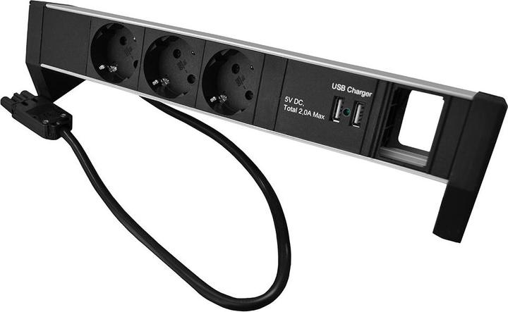 Immagine prodotto Plenty Prolink Desktop PDU 3x Tipo F con 2x caricatore USB 2A e modulo vuoto