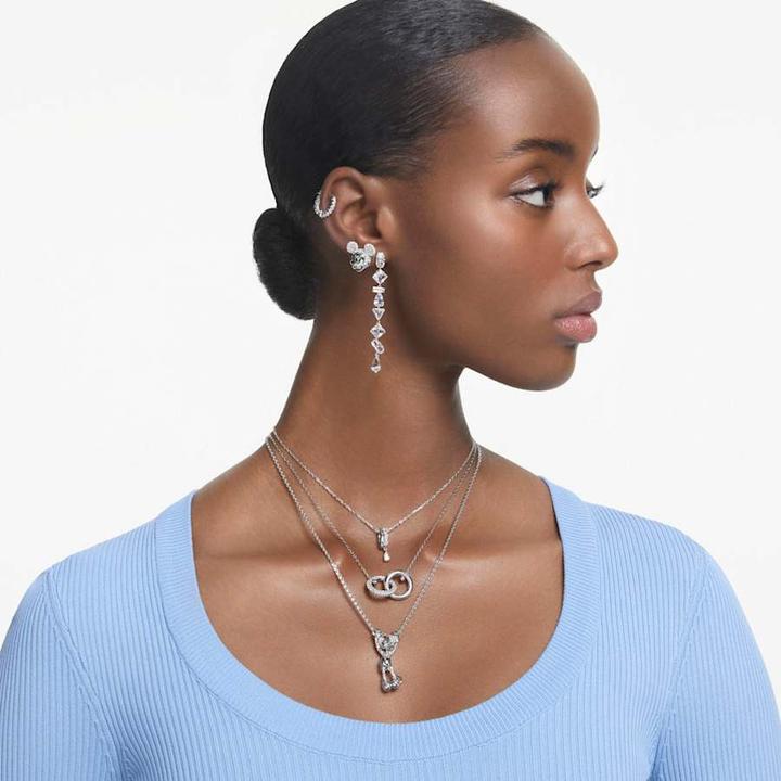 Actual product image Swarovski Mesmera Drop Earrings Various Cuts Long White (Swarovski Metal)